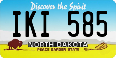 ND license plate IKI585