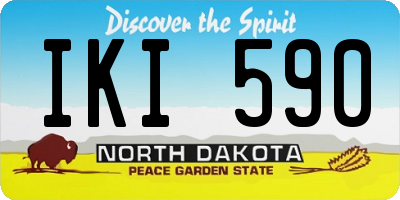 ND license plate IKI590