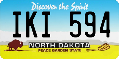 ND license plate IKI594