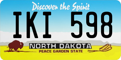 ND license plate IKI598