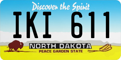 ND license plate IKI611