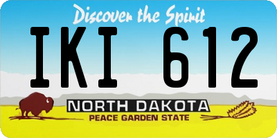 ND license plate IKI612