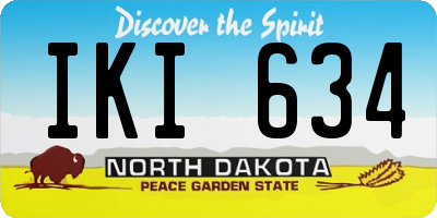 ND license plate IKI634