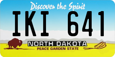 ND license plate IKI641