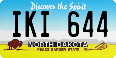 ND license plate IKI644