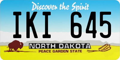 ND license plate IKI645