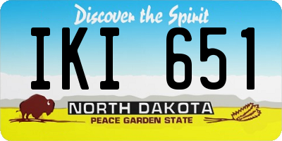 ND license plate IKI651