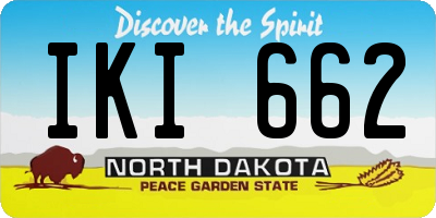 ND license plate IKI662