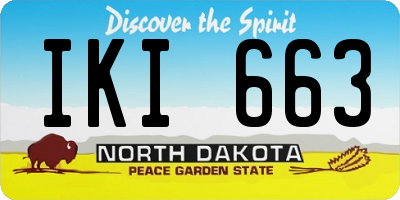 ND license plate IKI663