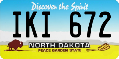 ND license plate IKI672