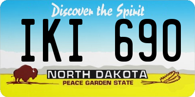 ND license plate IKI690