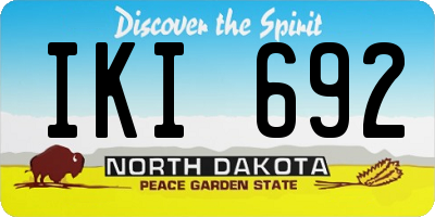 ND license plate IKI692