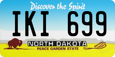 ND license plate IKI699