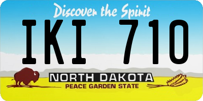 ND license plate IKI710
