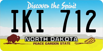 ND license plate IKI712
