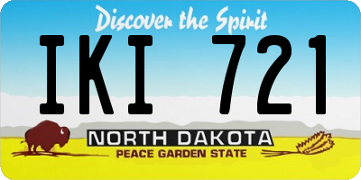 ND license plate IKI721