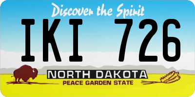 ND license plate IKI726