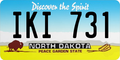 ND license plate IKI731