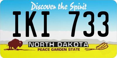 ND license plate IKI733