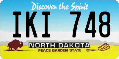 ND license plate IKI748