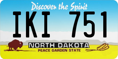 ND license plate IKI751