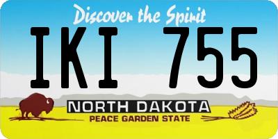 ND license plate IKI755