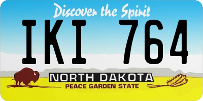 ND license plate IKI764