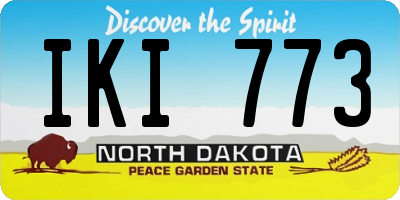 ND license plate IKI773