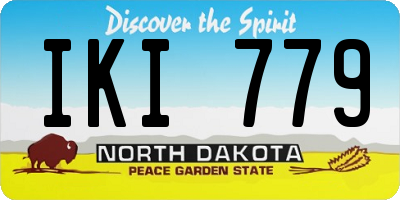ND license plate IKI779