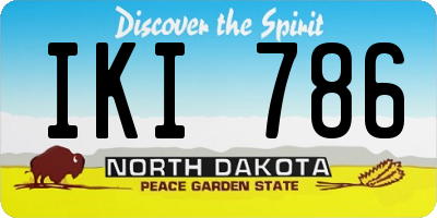 ND license plate IKI786