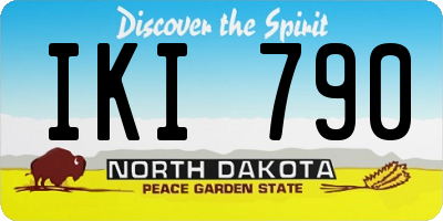 ND license plate IKI790