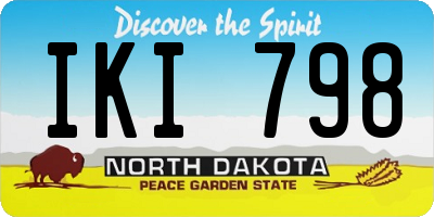 ND license plate IKI798