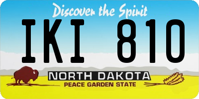 ND license plate IKI810