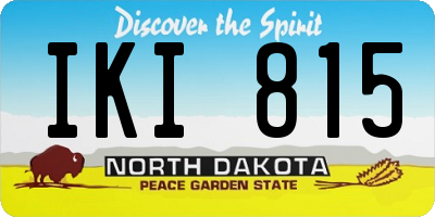 ND license plate IKI815