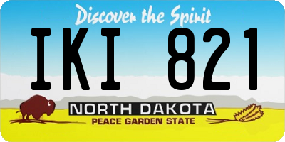ND license plate IKI821