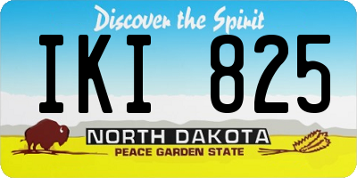 ND license plate IKI825