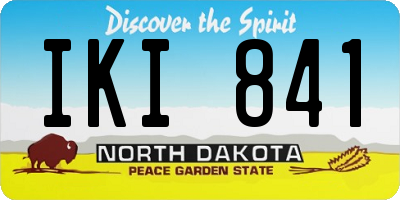 ND license plate IKI841