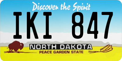 ND license plate IKI847