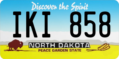 ND license plate IKI858