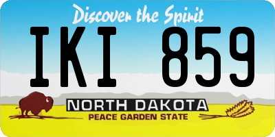 ND license plate IKI859