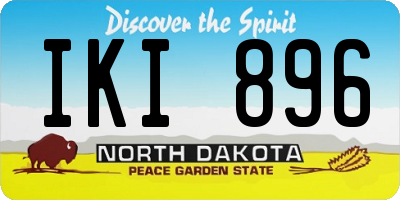 ND license plate IKI896