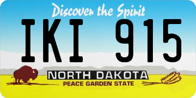 ND license plate IKI915