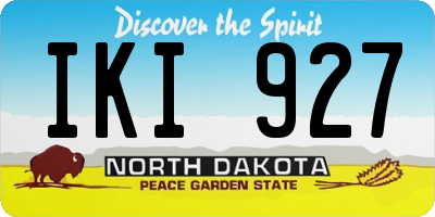 ND license plate IKI927