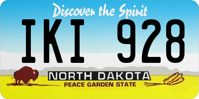 ND license plate IKI928