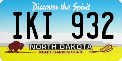 ND license plate IKI932