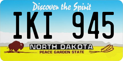 ND license plate IKI945