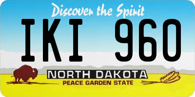 ND license plate IKI960