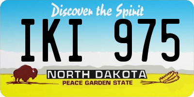 ND license plate IKI975