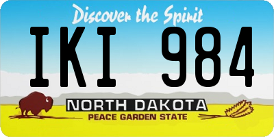 ND license plate IKI984