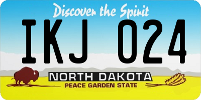 ND license plate IKJ024